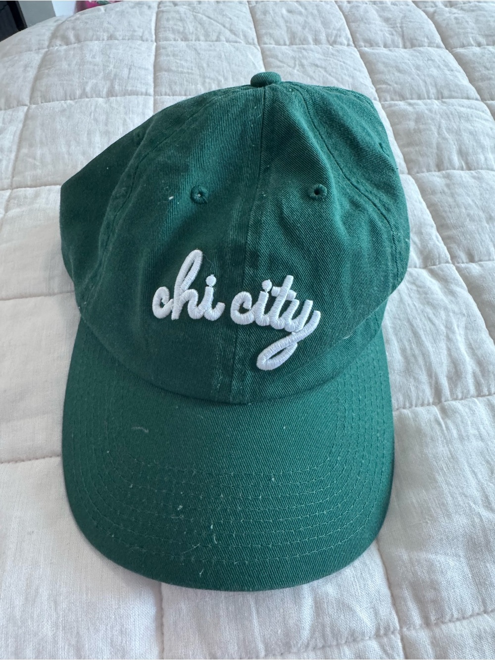 Alice and Wonder Green 'chi city' Embroidered Baseball Cap